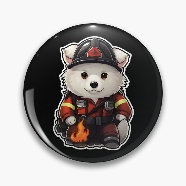 Item preview, Firefighter Eskimo Dog designed and sold by CUTEDOGGIEZ.