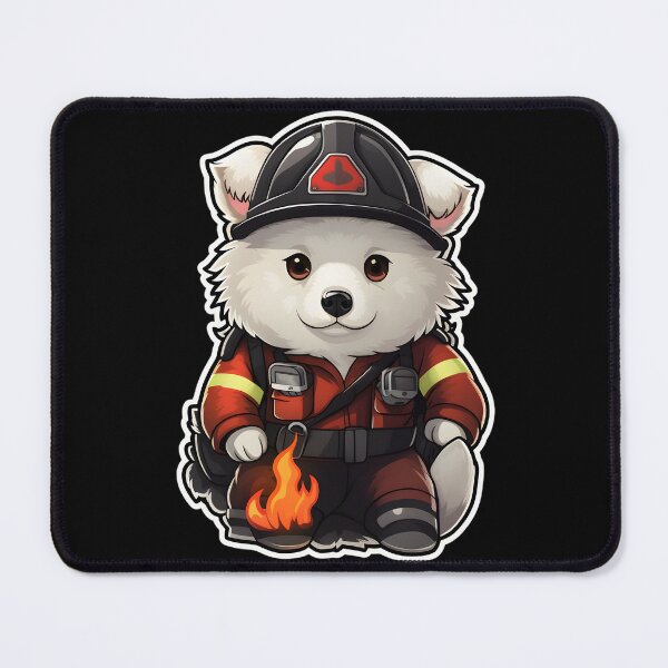 Item preview, Firefighter Eskimo Dog designed and sold by CUTEDOGGIEZ.