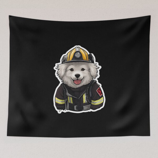 Artikelvorschau, Feuerwehrmann Husky Puppy entworfen und verkauft von CUTEDOGGIEZ.