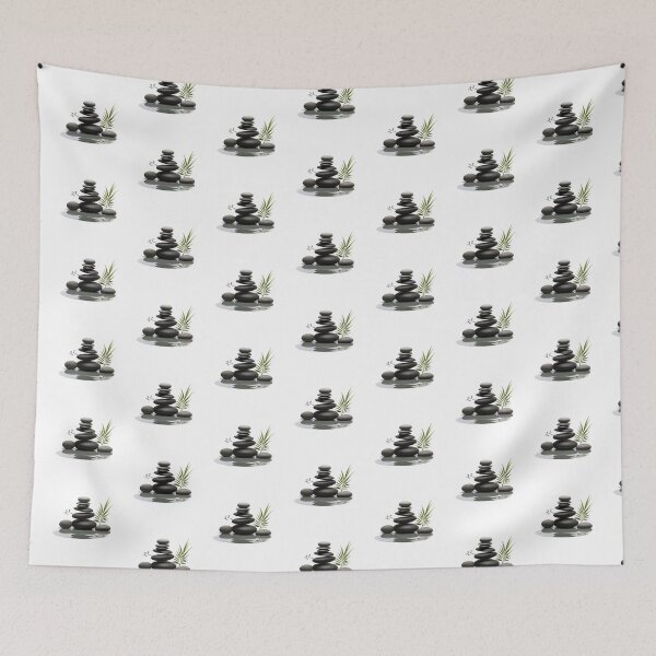 Item preview, Zen Harmony: Elevate Your Space with Tranquil Cairn Designs on Redbubble designed and sold by Ignorant-Artist.