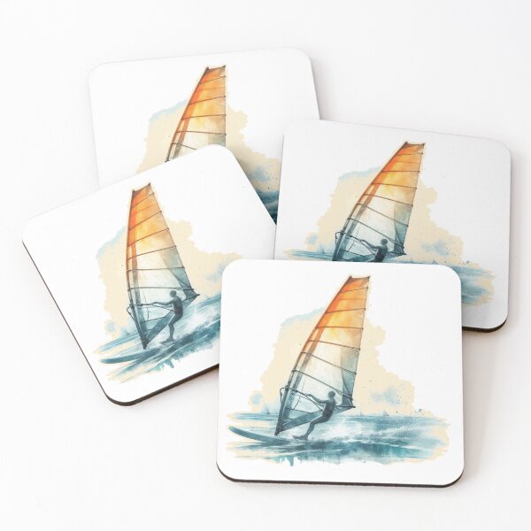 Item preview, Surfer Windsurfing Watercolour Sport gift designed and sold by ArtUnova.