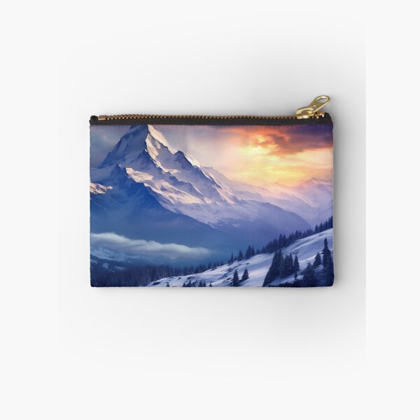 Item preview, Mountain and trees in Winter at sunrise - Landscape photography designed and sold by TheArtistOf2022.
