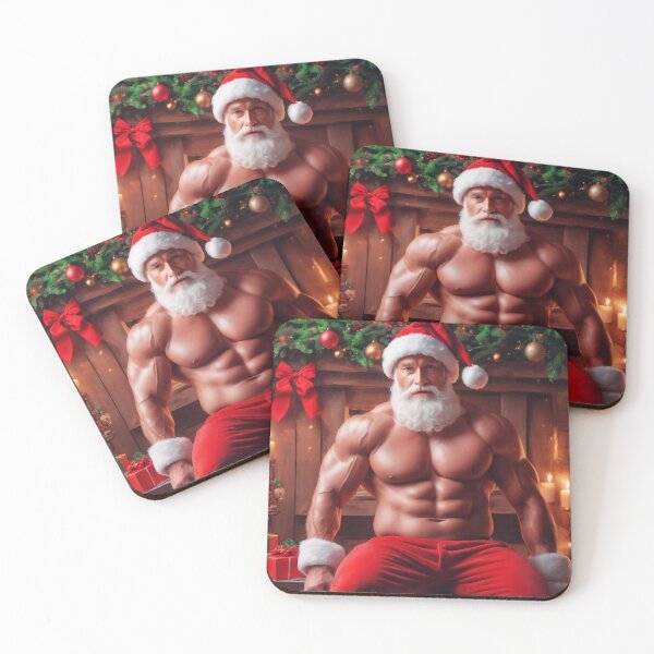 Artikelvorschau, Sexy, hemdloser, zerrissener Weihnachtsmann entworfen und verkauft von Bunmigraphics .