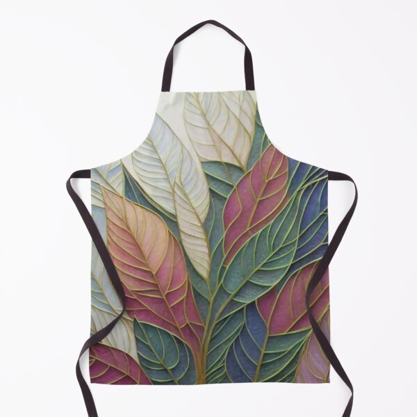Item preview, leaves in pastel colors with thin golden lines on the edges painting, vivid, art vivid, painting logo picture leaves pastel colors cream pink green designed and sold by gulka8.
