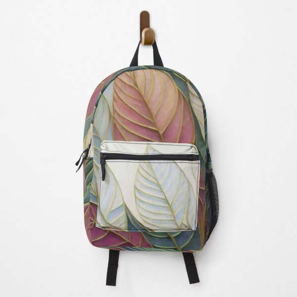 Item preview, leaves in pastel colors with thin golden lines on the edges painting, vivid, art vivid, painting logo picture leaves pastel colors cream pink green designed and sold by gulka8.