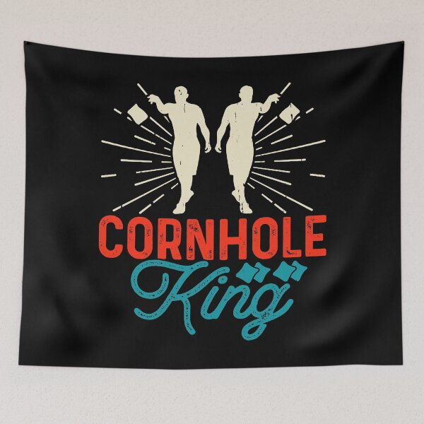 Item preview, Cornhole King Design - Baggo Team Bean Bag Toss Game - Funny Cornhole Player Vintage designed and sold by naworas.