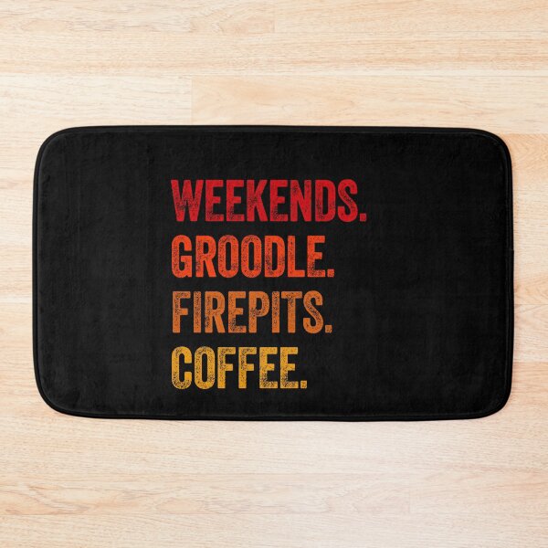 Item preview, Weekends Groodle Firepits Coffee Dogs Funny Gift  designed and sold by Guarddogdrive.