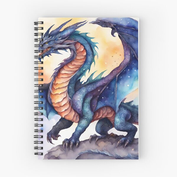 Item preview, Watercolor Dusk Dragon designed and sold by MysticStitchery.