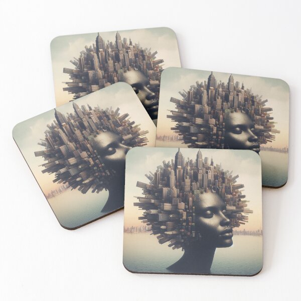 Item preview, Ebony Inspired Art - Black City Power Hair designed and sold by MyEbonyYou.