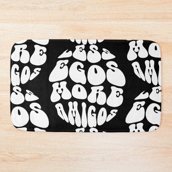 Item preview, Less Egos More Amigos Text Monochrome Black designed and sold by Meepuruproject.