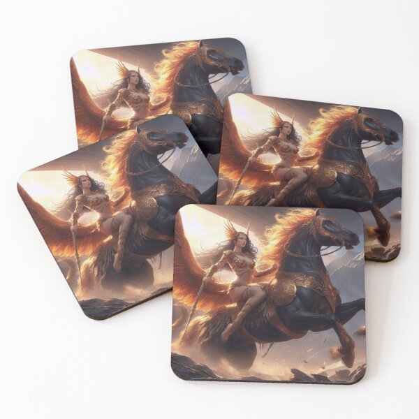 Item preview, Winged Horse Mountain Goddess designed and sold by hessel1.