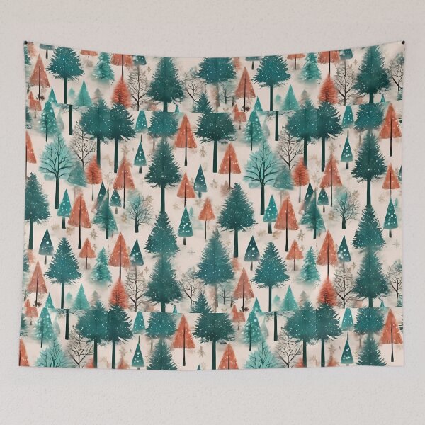 Item preview,  Magical Christmas Forest Pattern designed and sold by DigiDreamyArt.