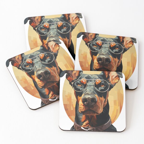 Item preview, llustration of Natural ear Doberman, cute artwork designed and sold by TeknoDust.