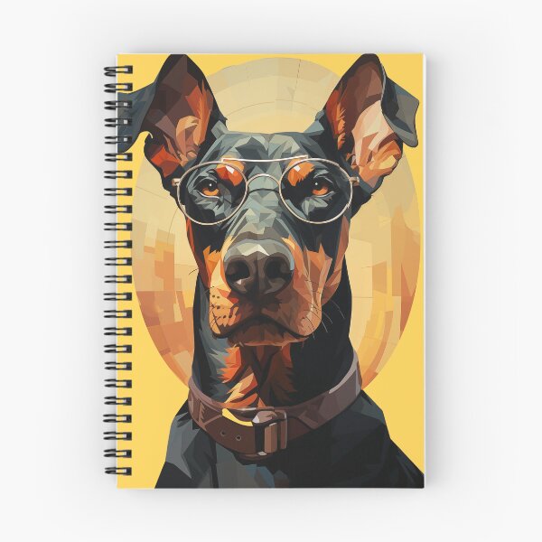 Item preview, llustration of Natural ear Doberman, cute artwork designed and sold by TeknoDust.