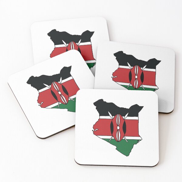 Item preview, Kenya country shape flag designed and sold by Rachael Taylor.