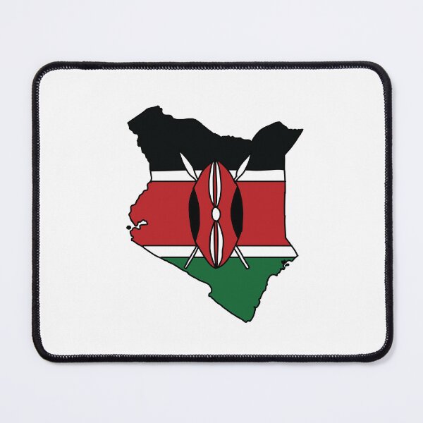Item preview, Kenya country shape flag designed and sold by Rachael Taylor.