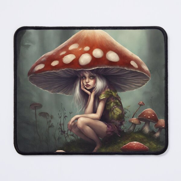 Item preview, Mushroom Woodland Fae Girl designed and sold by MysticStitchery.