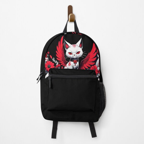 Item preview, Floral graphic cat with wings, angel or demon designed and sold by LilaVert.
