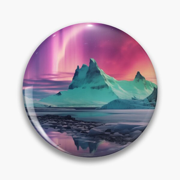 Item preview, Iceland landscape with aurora night sky in long exposure - Landscape photography designed and sold by TheArtistOf2022.