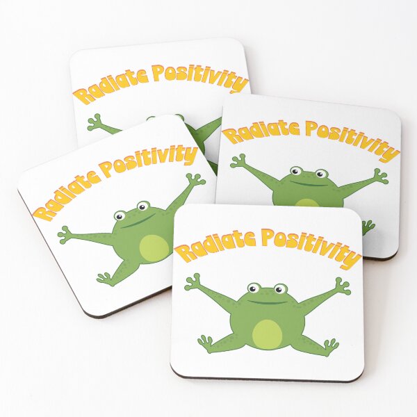 Item preview, Radiate positivity. Funny happy green cartoon cute thick frog designed and sold by NataliaVVV.