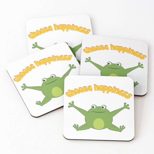 Item preview, Choose happiness. Funny happy green cartoon cute thick frog designed and sold by NataliaVVV.