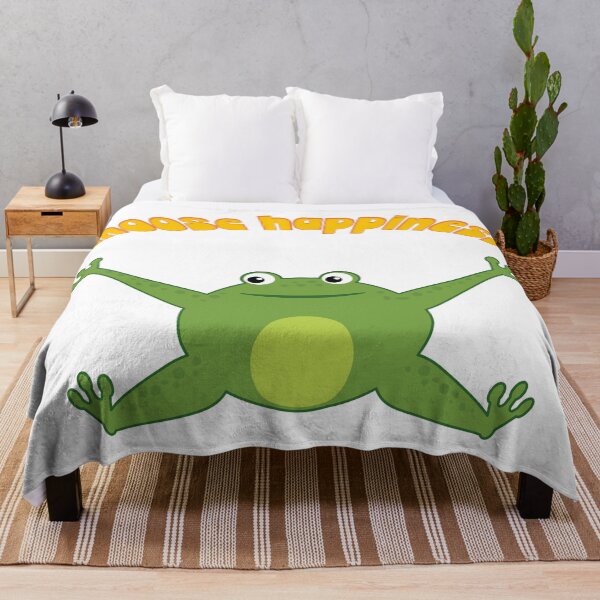 Item preview, Choose happiness. Funny happy green cartoon cute thick frog designed and sold by NataliaVVV.