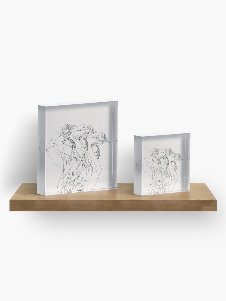 Alternate view of Out of Body (beige) Acrylic Block