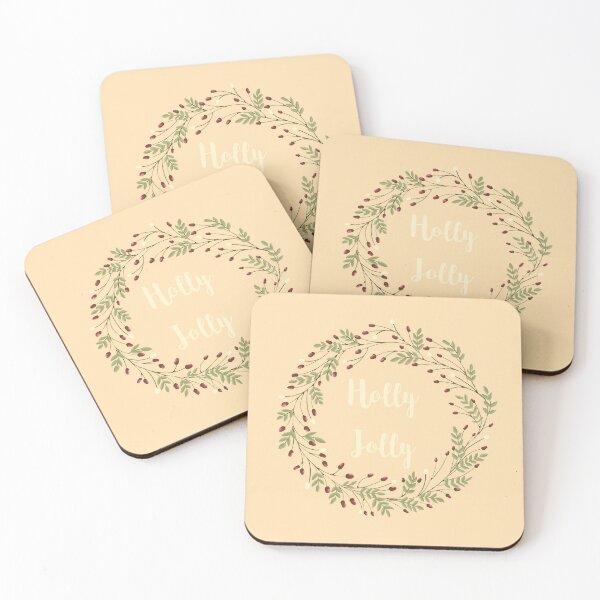 Item preview, Holly Jolly Illustrated Wreath Wall Art designed and sold by crazyeydcreativ.