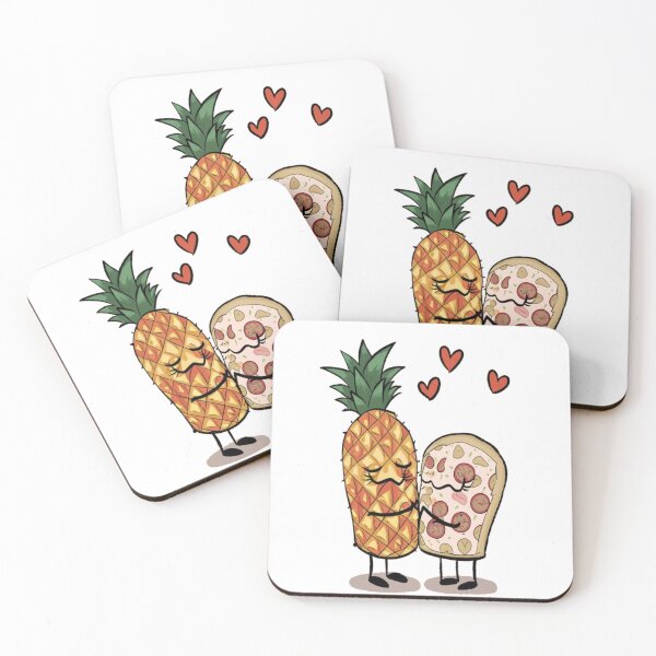 Item preview, pineapple and pizza kissing designed and sold by unicornunicorn.