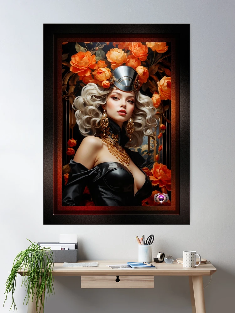 Let The Party Begin Pop Surrealism Portrait Stunning AI Concept Art by Xzendor7 Room Decor Poster Art Print