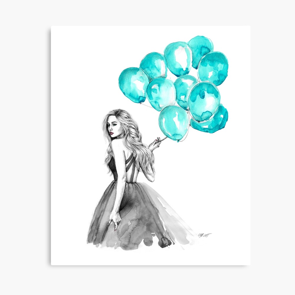 Balloons blue Poster