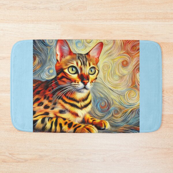 Item preview, Bengal Cat Artistic Portrait designed and sold by CattyCornerPOD.