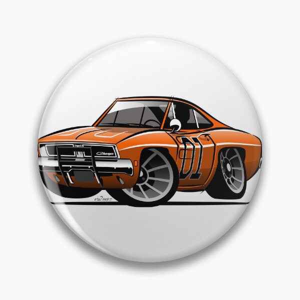 Item preview, General Lee Charger from Dukes of Hazzard caricature designed and sold by car2oonz.
