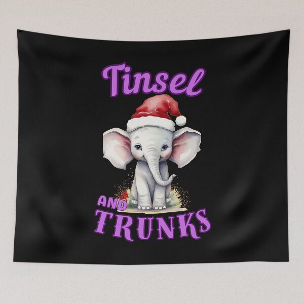 Item preview, Tinsel And Trunks. elephant face designed and sold by ElephantVibes.