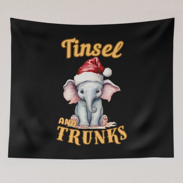 Item preview, Tinsel And Trunks. watercolor elephant designed and sold by ElephantVibes.