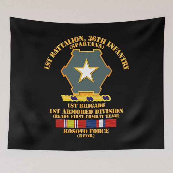 Item preview, Army - 1st Bn 36th Infantry -  1st Bde - 1st AR Div - Kosovo w SVC designed and sold by Military Insignia Products.