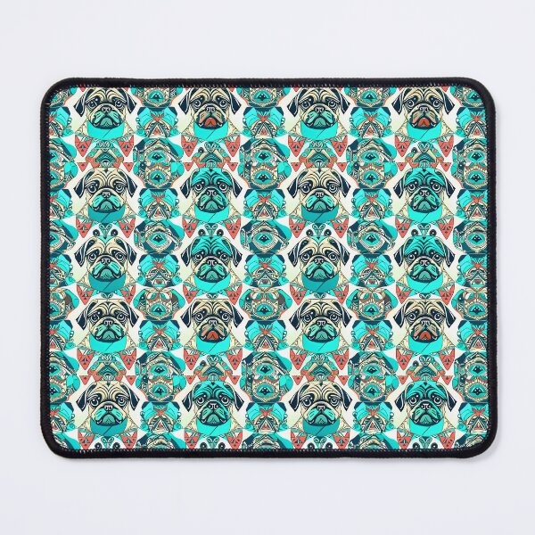 Item preview, Geometric Pug Dogs Pattern designed and sold by Geonimalia.