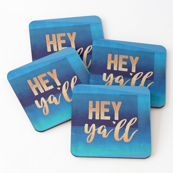 Item preview, Hey Ya'll Fun Quote on Blue designed and sold by art64.