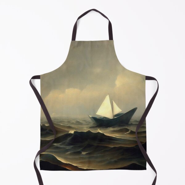 Item preview, Paper boat in rough seas designed and sold by Donkey's Salad.