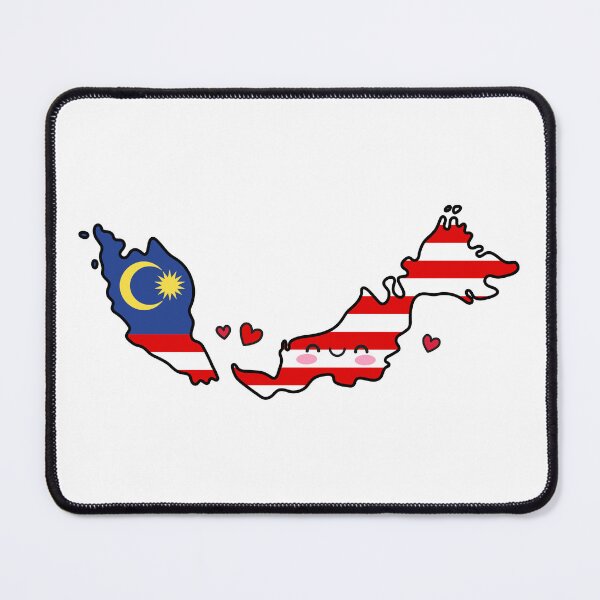 Item preview, Malaysia Flag Map Smile with Love designed and sold by pixelsparkzone.