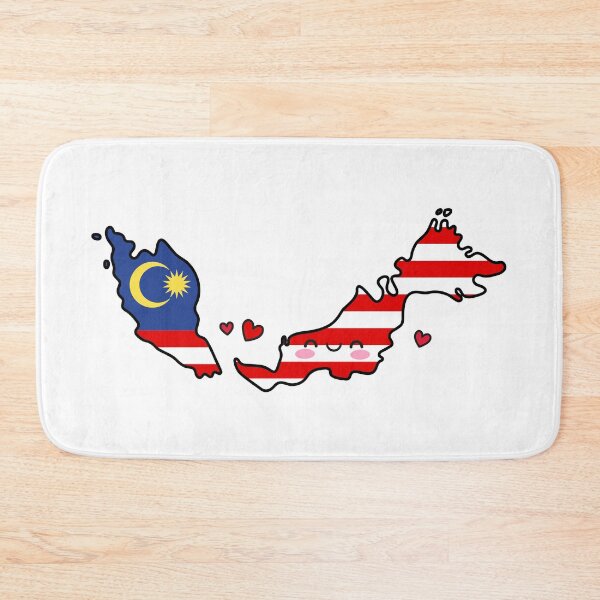 Item preview, Malaysia Flag Map Smile with Love designed and sold by pixelsparkzone.