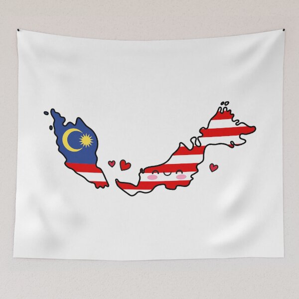 Item preview, Malaysia Flag Map Smile with Love designed and sold by pixelsparkzone.