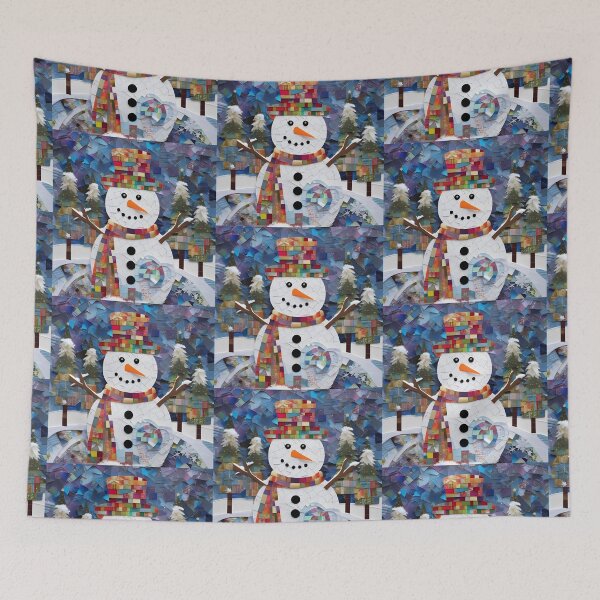 Item preview, Snowman 04 - Whimsical Collage Cheer designed and sold by Artekinium.
