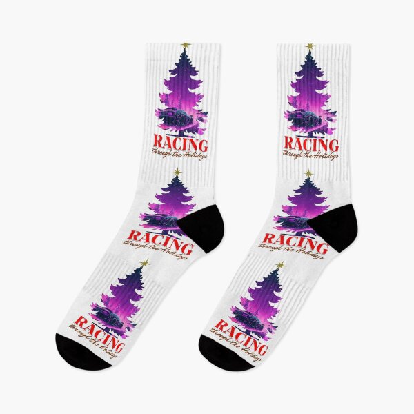 Item preview, Racing Through The Holidays Christmas Tree Car Racing Xmas Tree Snow Holiday designed and sold by CarantinedChaos.