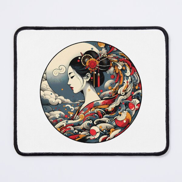 Item preview, Japanese Wave and Floral Art  designed and sold by Pixel Dome.