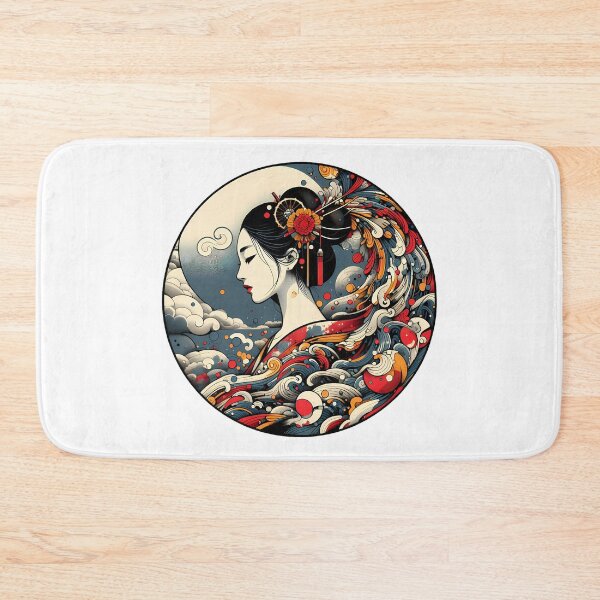 Item preview, Japanese Wave and Floral Art  designed and sold by Pixel Dome.