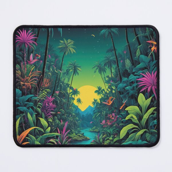 Item preview, Neon Nightfall: Futuristic Jungle designed and sold by CreqArt.