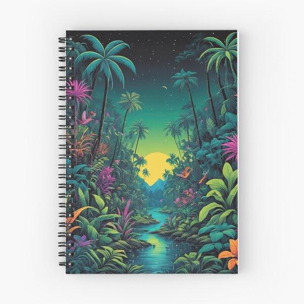 Item preview, Neon Nightfall: Futuristic Jungle designed and sold by CreqArt.