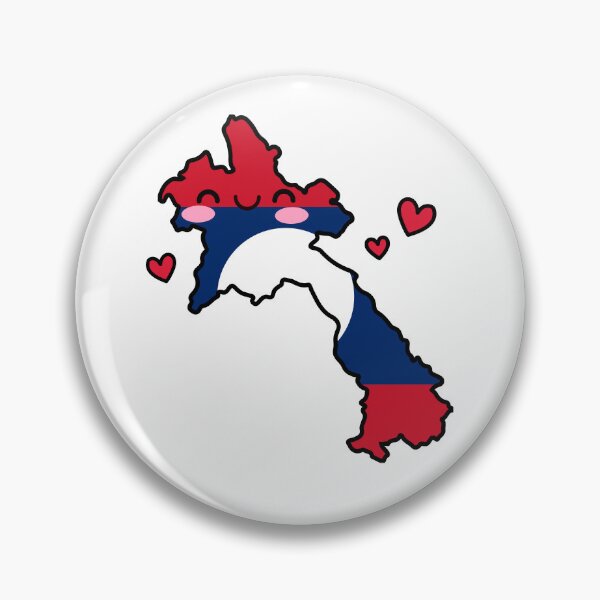 Item preview, Laos Flag Map Smile with Love designed and sold by pixelsparkzone.