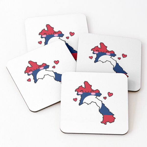 Item preview, Laos Flag Map Smile with Love designed and sold by pixelsparkzone.